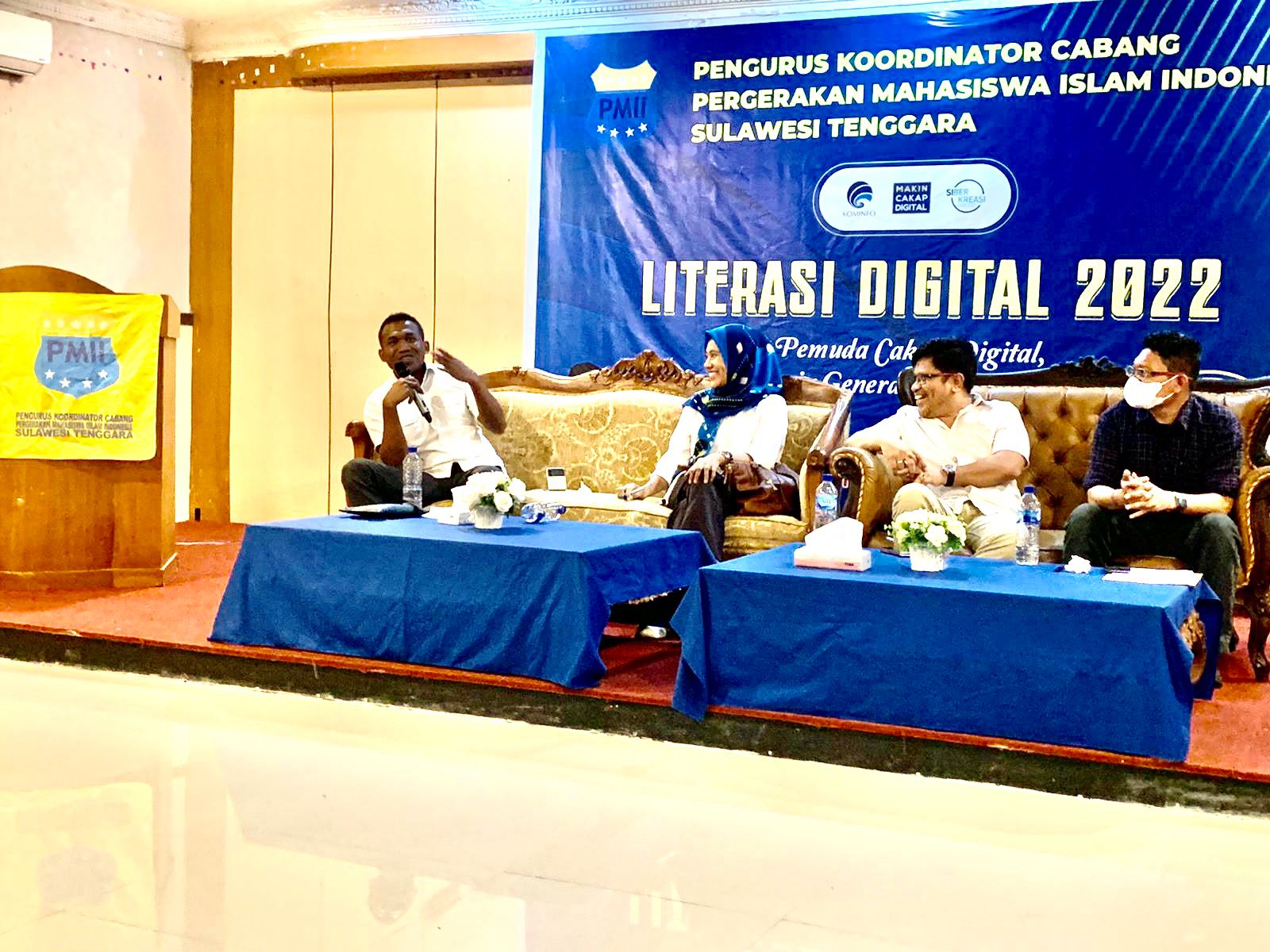 PKC PMII Sultra Bersama Dinas Kominfo dan Siberkreasi Menggelar Literasi Digital