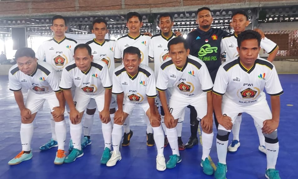 Menang Lawan PWI Sulut, Tim Futsal PWI Sultra Melaju ke Delapan Besar